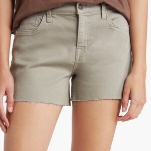 Hudson Jeans Gracie Mid-Rise Cut Off Cotton Stretch Dusty Green Short WN 30”- 10